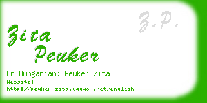 zita peuker business card